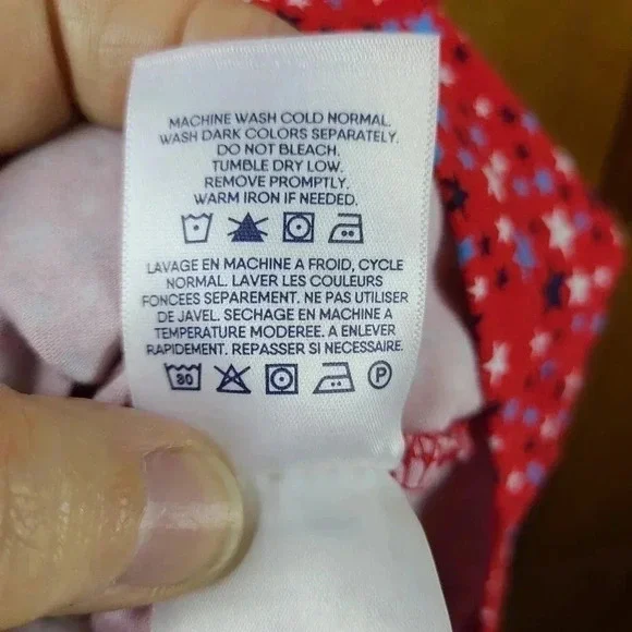 NWOT Lands' End surplice red stars sleeveless dress - Picture 8 of 8